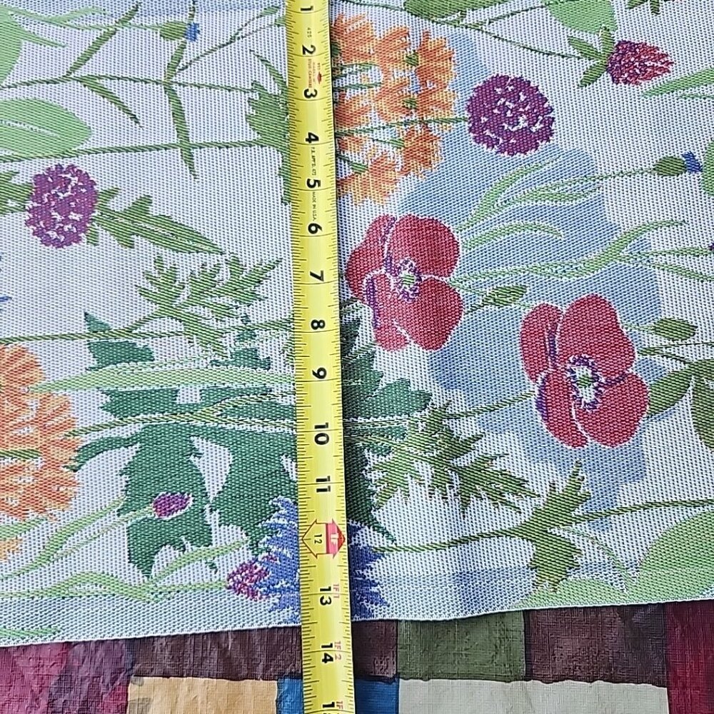 Ekelund Sweden Alpine Flowers Cotton Tapestry Poppy Botanical VTG Table Runner - Picture 5 of 11